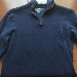 Men’s Quarter Zip Polo Sweater (S)